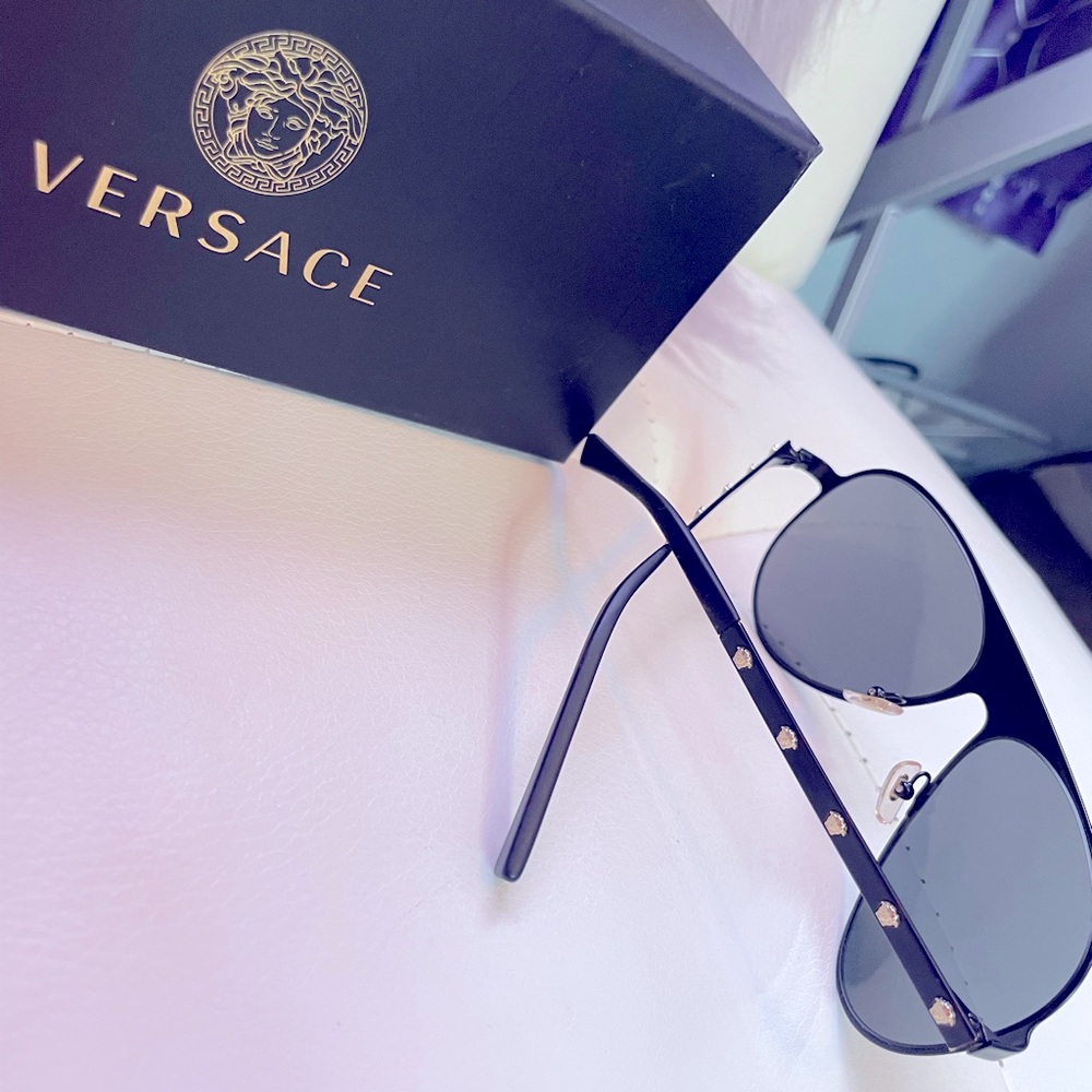 Black & Grey VERSACE Sunglasses! One Size!